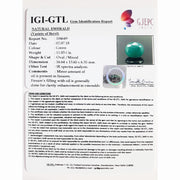 11.03/CT Natural Panna Stone with Govt. Lab Certificate (8991)